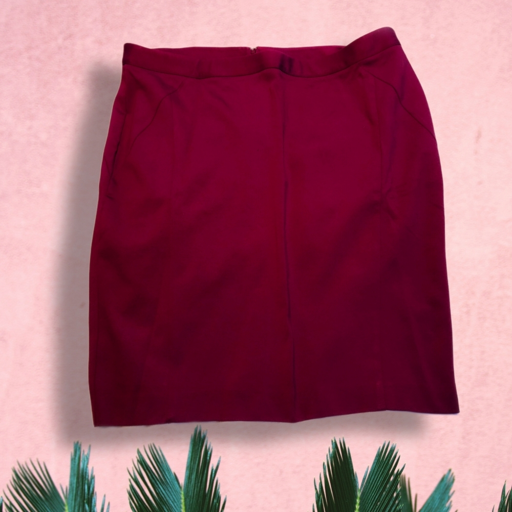 Maroon knee-length pencil skirt, for work or going out, size 20, Lane Bryant - Picture 2 of 8